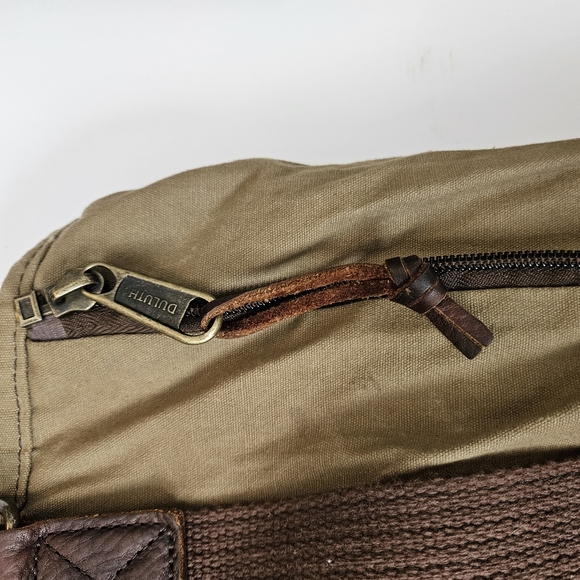 Duluth Tan Leather Canvas Bag - Picture 9 of 12